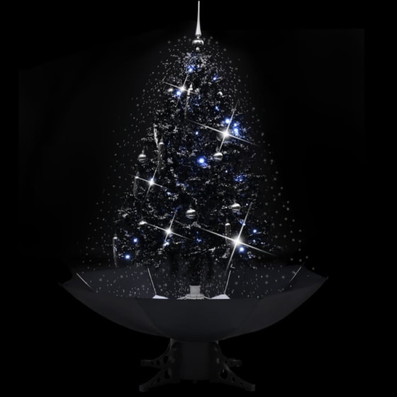 Χριστουγεννιάτικο Δέντρο VidaXL Χιονισμένο με Βάση 1.40m - Μαύρο image 2