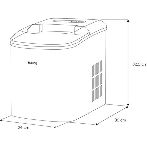 Παγομηχανή H.KOENIG ICEK12 120 W 2.1 L Ασημί image 4