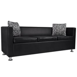 Τριθέσιος Καναπές VidaXL 170x62.5cm - Μαύρο