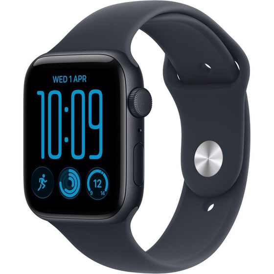 Apple Watch SE 3 GPS 40mm Midnight Aluminium Case with Navy Blue Sport Band - M/L image 0