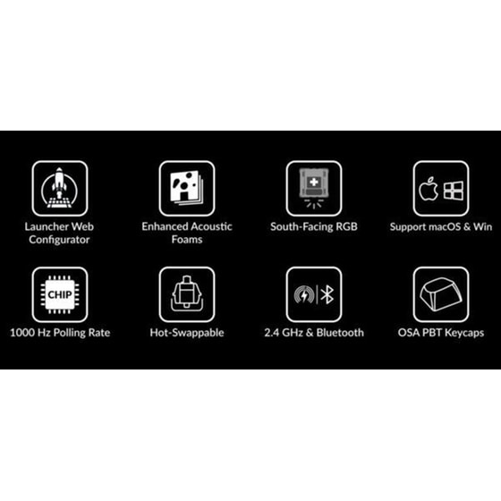 Keychron K8 Max (k8m-j1) Gaming Μηχανικό Ενσύρματο/Ασύρματο Bluetooth Πληκτρολόγιο με Gateron Red μηχανικοί διακόπτες και RGB φωτισμό Μαύρο (US) image 3