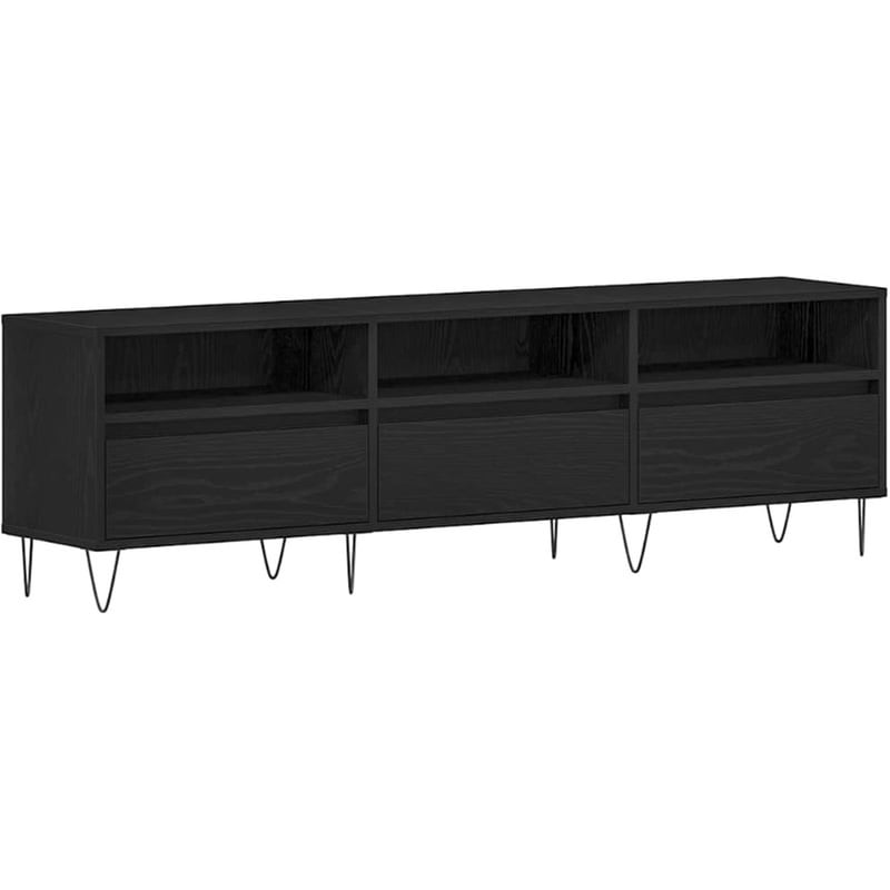 Έπιπλο Τηλεόρασης VidaXL 150 x 30 x 44,5 cm - Μαύρη Οξιά