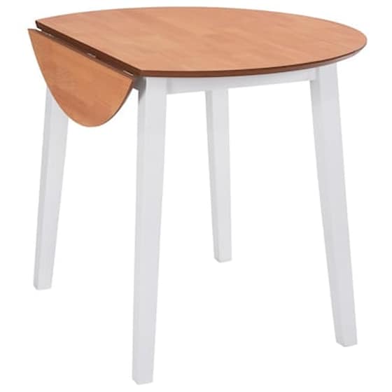 Τραπεζαρία Vidaxl Στρογγυλή Πτυσσόμενη από Mdf 90x75 cm - Λευκή image 4