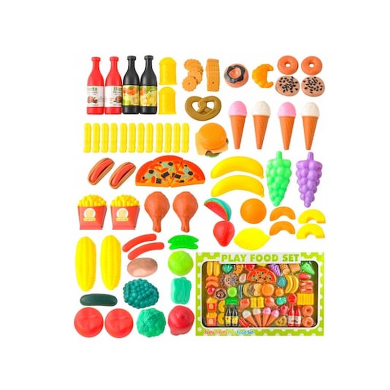 Σετ Παιχνίδι Με Τρόφιμα 90 Τεμαχίων, Play Food Set