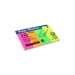 Αυτοκόλλητοι Σελιδοδείκτες Office Point 20x50 mm (50 Φύλλων - 4 Τεμάχια)