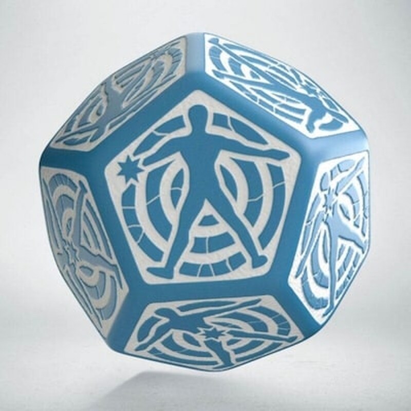 Ζάρι – Rpg Hit Location Die D12 – Blue And White