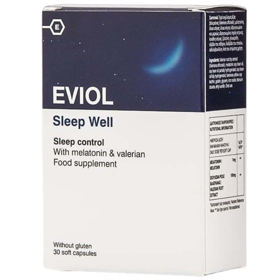 Ειδικό Συμπλήρωμα Διατροφής Eviol Sleep Well - 30 κάψουλες image 0