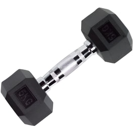 Βαράκι Εξάγωνο 5kg X-Fit 28205 από Χυτοσίδηρο Λαστιχένιο - Μαύρο