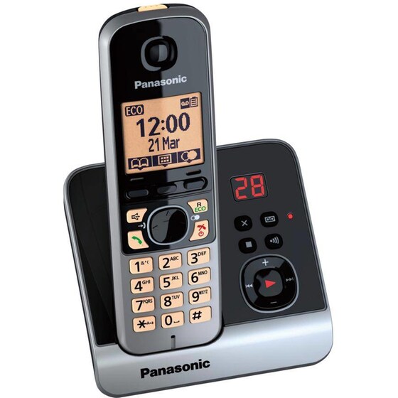 Ασύρματο Τηλέφωνο Panasonic KX-TG6721 - Grey image 1
