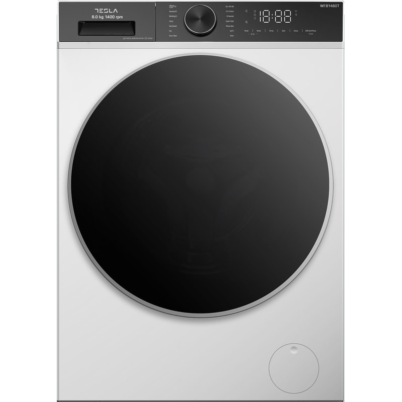 TESLA WF81480TGR 8 kg 1.400 Στροφές Λευκό Πλυντήριο Ρούχων