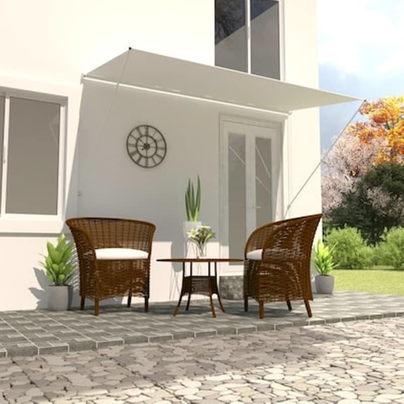 Τέντα Vidaxl Συρόμενη 350x150cm - Κρεμ