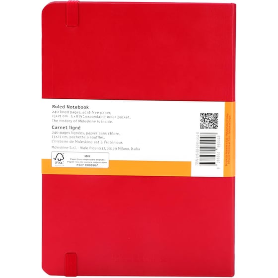 Σημειωματάριο Moleskine Cahier XL Ριγέ Κόκκινο (1 Τεμάχιο) image 1