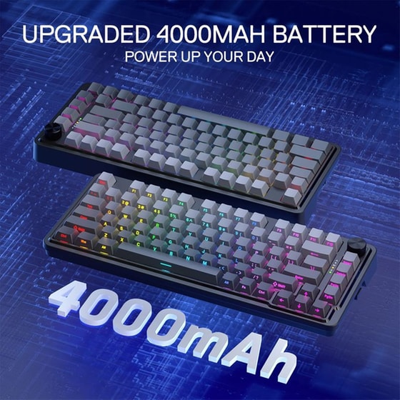 Redragon K673SP Gaming Μηχανικό Ασύρματο 2.4 GHz/Bluetooth Πληκτρολόγιο RGB Μαύρο (US) image 7