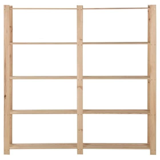Vidaxl Ραφιέρα 5 Επιπέδων 170 X 28,5 X 170 Εκ. Από Μασίφ Ξύλο Πεύκου image 2