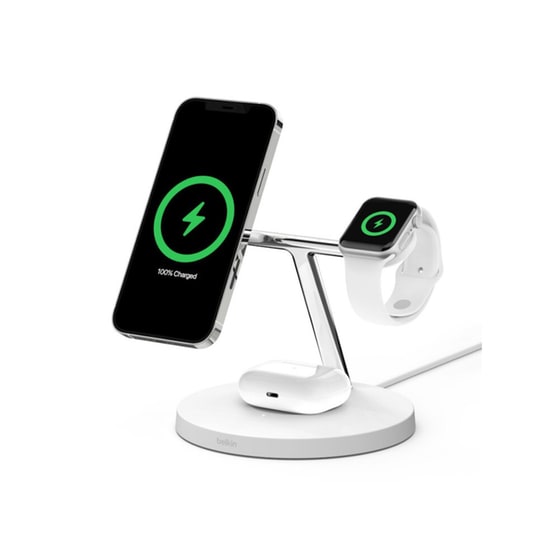 Ασύρματος Φορτιστής Belkin 3in1 MagSafe WIZ009vfWH image 1