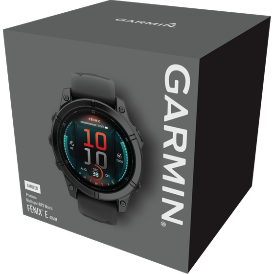 Smartwatch Garmin Fenix E 47mm - Slate Gray Steel with Black Silicone Band image 6