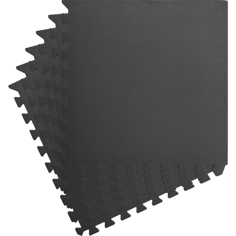 VIDAXL Δάπεδο Γυμναστικής VidaXL από EVA Foam Σετ 6 Τμχ 60x60 cm - Μαύρο