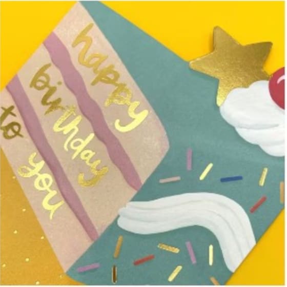 Ευχετήρια Κάρτα Happy Birthday Cake image 1