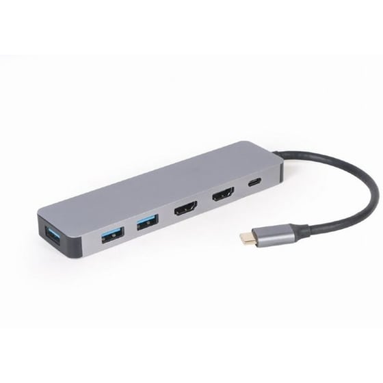 Cablexpert A-CM-COMBO3-03 USB Hub 3 σε 1 USB-C - Ασημί image 1