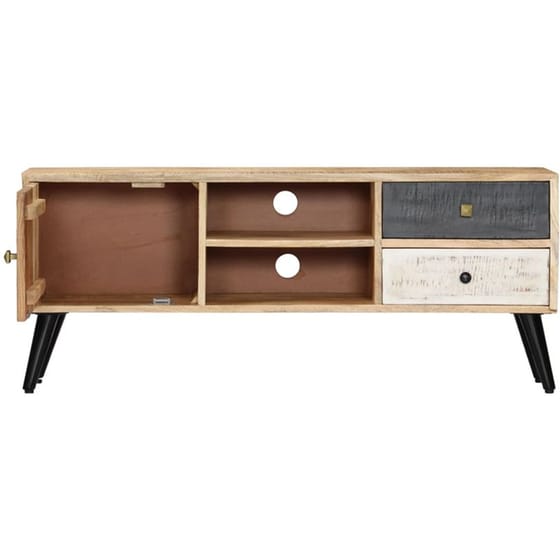Έπιπλο Τηλεόρασης VidaXL Ξύλινο 115x30x47cm - Πολύχρωμο image 2