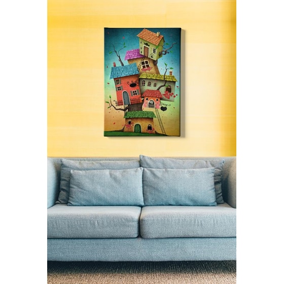 Μοντέρνος Πίνακας 24Mall Σπίτια 50x70 cm image 1