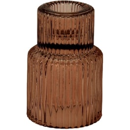Κηροπήγιο Spitishop Κ-μ Brown Ac6009720 Γυάλινο 5.7x8.4cm - Καφέ