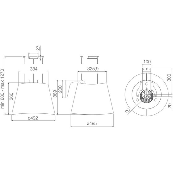 ELICA JUNO IX/F/50 50 cm Inox Απορροφητήρας Νησίδα image 4
