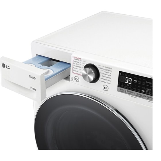 LG D4R7511TSWC 11kg/6kg 1.400 Στροφές Λευκό Πλυντήριο Στεγνωτήριο Ρούχων image 9