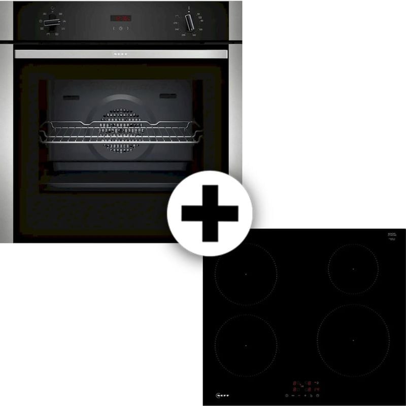 NEFF B1ACC2AN3 T36FBE1L0 71 Lt Inox Eντοιχιζόμενο Σετ Φούρνος και Εστία NEFF