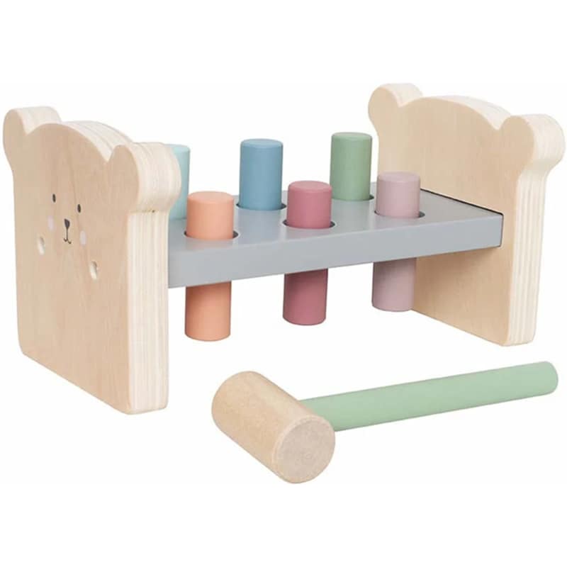 JABADABADO Ξύλινο Παιχνίδι Jabadabado Πάγκος Με Σφυρί Teddy Jb-c2517 23x10x11