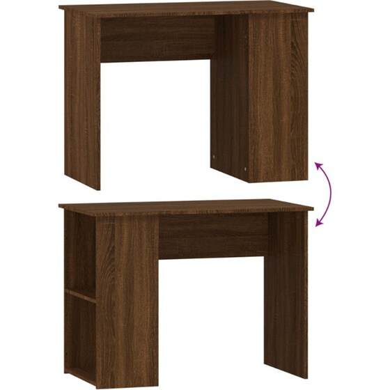 Γραφείο VidaXL από Επεξεργασμένο Ξύλο 100x55x75 cm - Καφέ Δρυς image 4