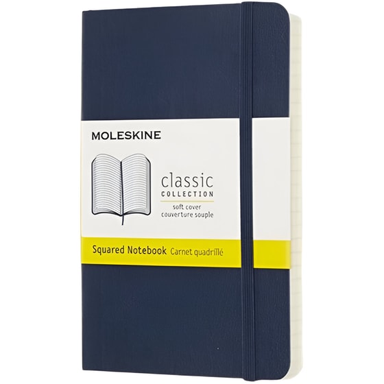 Σημειωματάριο Moleskine Classic Καρέ Μπλε Pocket (1 Τεμάχιο) image 0