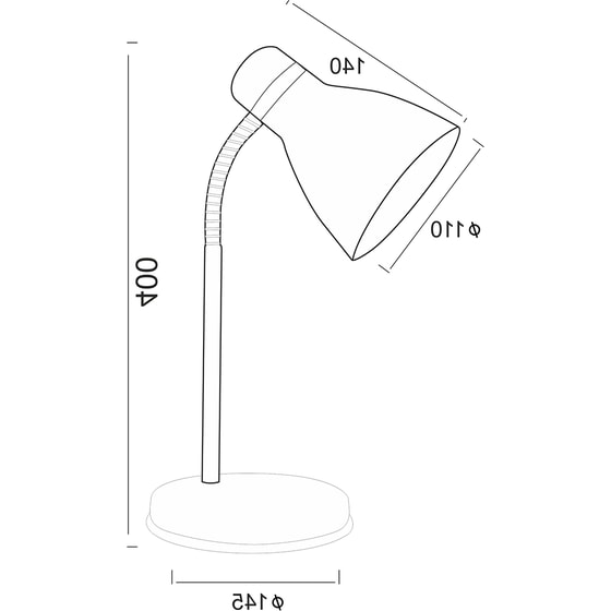 Φωτιστικό Γραφείου Aca Decor Maui E27 Μεταλλικό 14.5x14.5x40 cm - Γκρι image 1