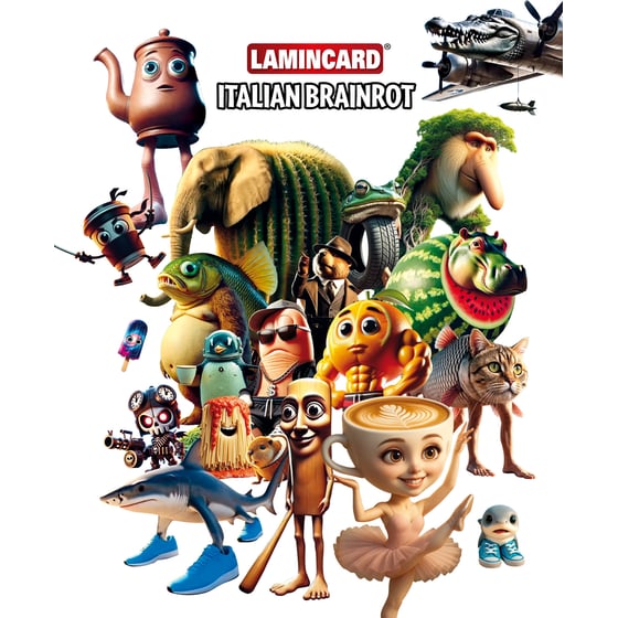 Italian Brainrot Lamnicard Συλλεκτικές Κάρτες - 1 Φακελάκι (5 Κάρτες) image 1