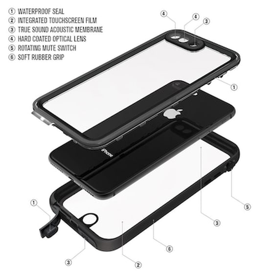 Θήκη iPhone 7/8 Plus Catalyst Water Proof Μαύρο image 3