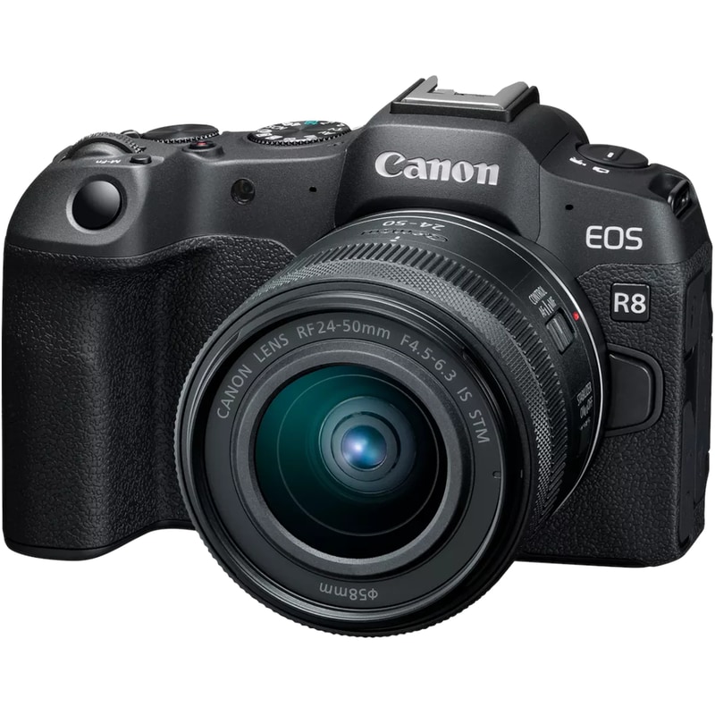 Φωτογραφική Μηχανή Mirrorless Canon EOS R8 Φακός Canon RF 24-50mm f4.5-6.3 IS STM - Μαύρο
