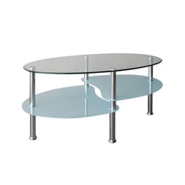 Τραπεζάκι Σαλονιού Woodwell από Γυαλί 90x50x44cm - Διάφανο