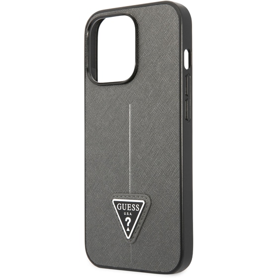 Guess “triangle Metal Logo Collection” Θήκη Προστασίας Από Δερματίνη – Iphone 11 (καφέ – Guhcp13lpsatlg) image 6