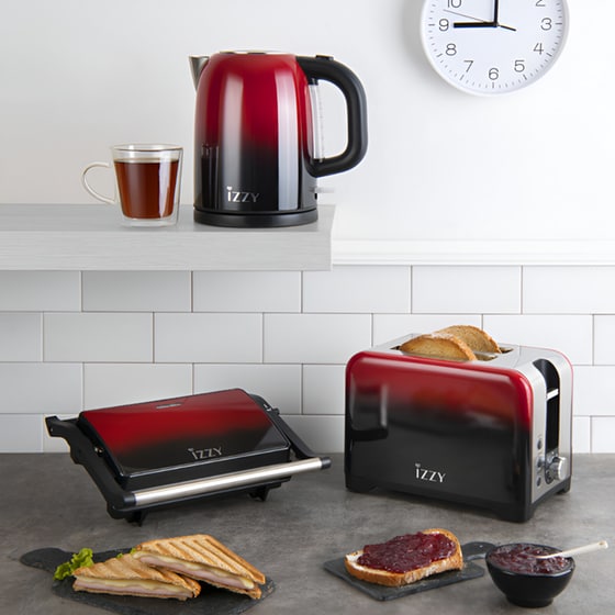 Φρυγανιέρα IZZY Ombre Red IZ-9102 2 Θέσεων 950 W Κόκκινο image 3