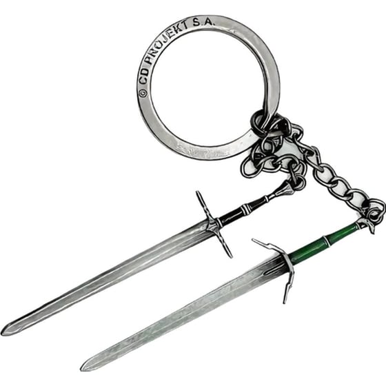 Μπρελόκ Good Loot The Witcher III Geralt Two Swords - Ασημί image 0