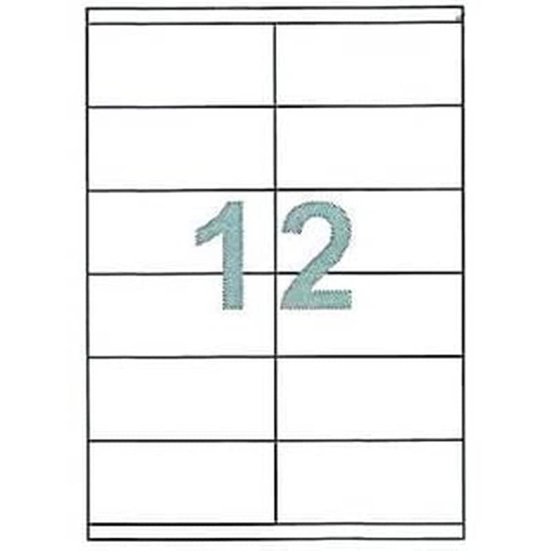 Αυτοκόλλητες Ετικέτες Next Fleks Λευκό (100 Φύλλα - 1.200 Τεμάχια )