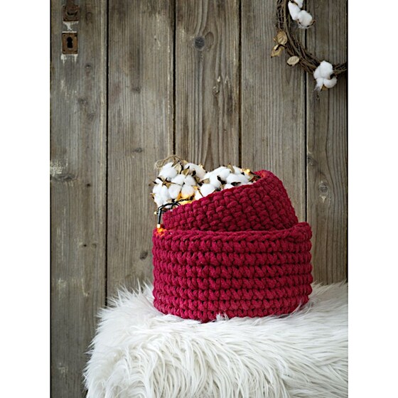 Καλάθι Αποθήκευσης Nima Paneir Βαμβάκι - Πολυεστέρας 23x14 cm - Κόκκινο image 2