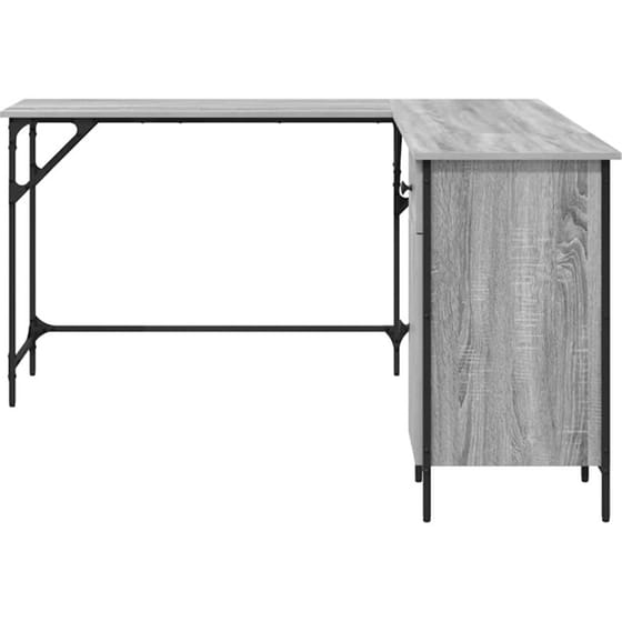 Γραφείο VidaXL από Επεξεργασμένο Ξύλο 141x141x75 cm - Γκρι Sonoma image 4