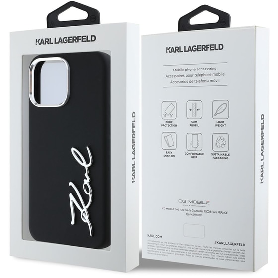 Θήκη Apple iphone 16 Pro - Karl Lagerfeld signature - Μαύρο image 6