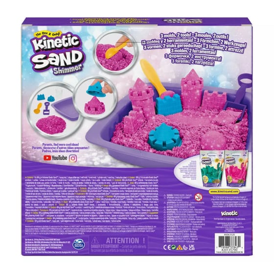 Spin Master Kinetic Sand Shimmer - Sparkle Sandcastle Set (Pink) (6063520) image 5