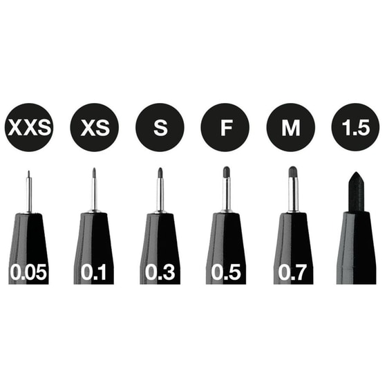 Σετ Μαρκαδόροι Faber-Castell Pitt Artist Pen India 6 Τεμάχια - (167154) image 2