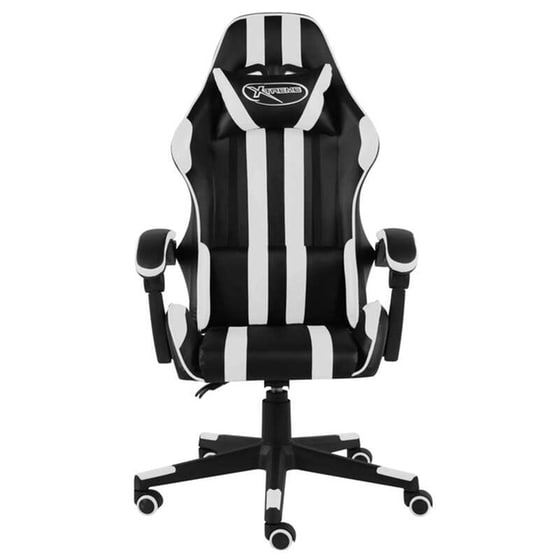 Καρέκλα Gaming Racing VidaXL Συνθετικό Δέρμα - Λευκή/Μαύρη image 1