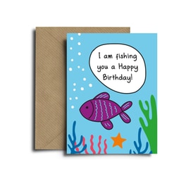 Ευχετήρια Κάρτα Spread The Magic Birthday Fish Kraft Collection