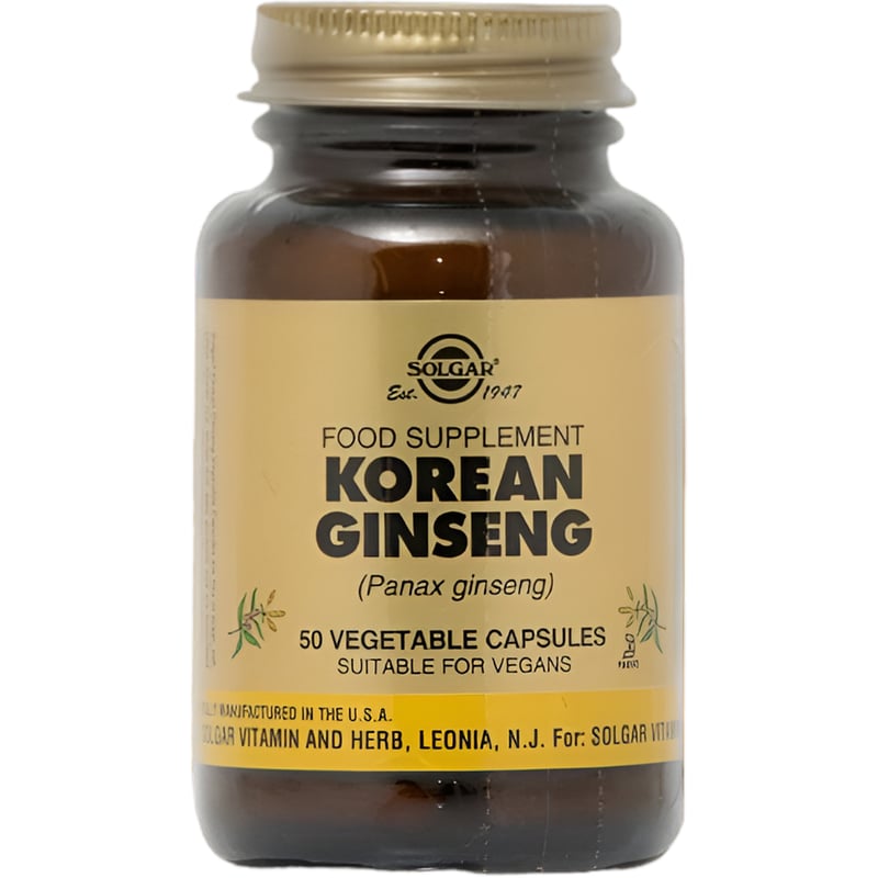 Ειδικό Συμπλήρωμα Διατροφής Solgar Korean Ginseng - 50 κάψουλες