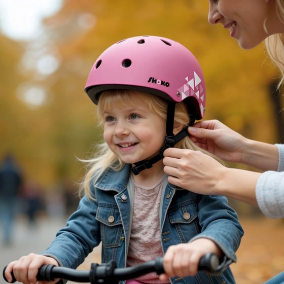 Παιδικό Κράνος SHOKO με Φως Bubble BlushMedium (51-54 cm) - Ροζ με Σχέδιο image 6